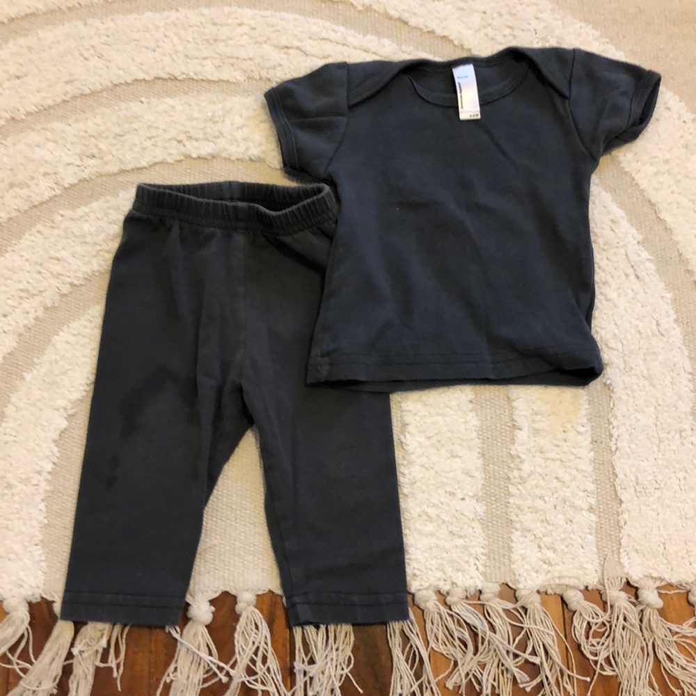 American Apparel Baby shirt and leggings 3-6 months